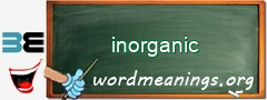 WordMeaning blackboard for inorganic